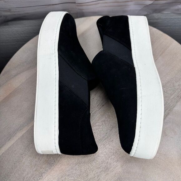 Vince Warren Womens Platform Slip On Sneakers Size 13 Black Casual Shoes - Picture 9 of 12